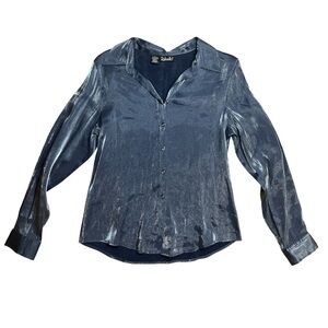 Shimmery metallic vintage y2k Rafaella button down